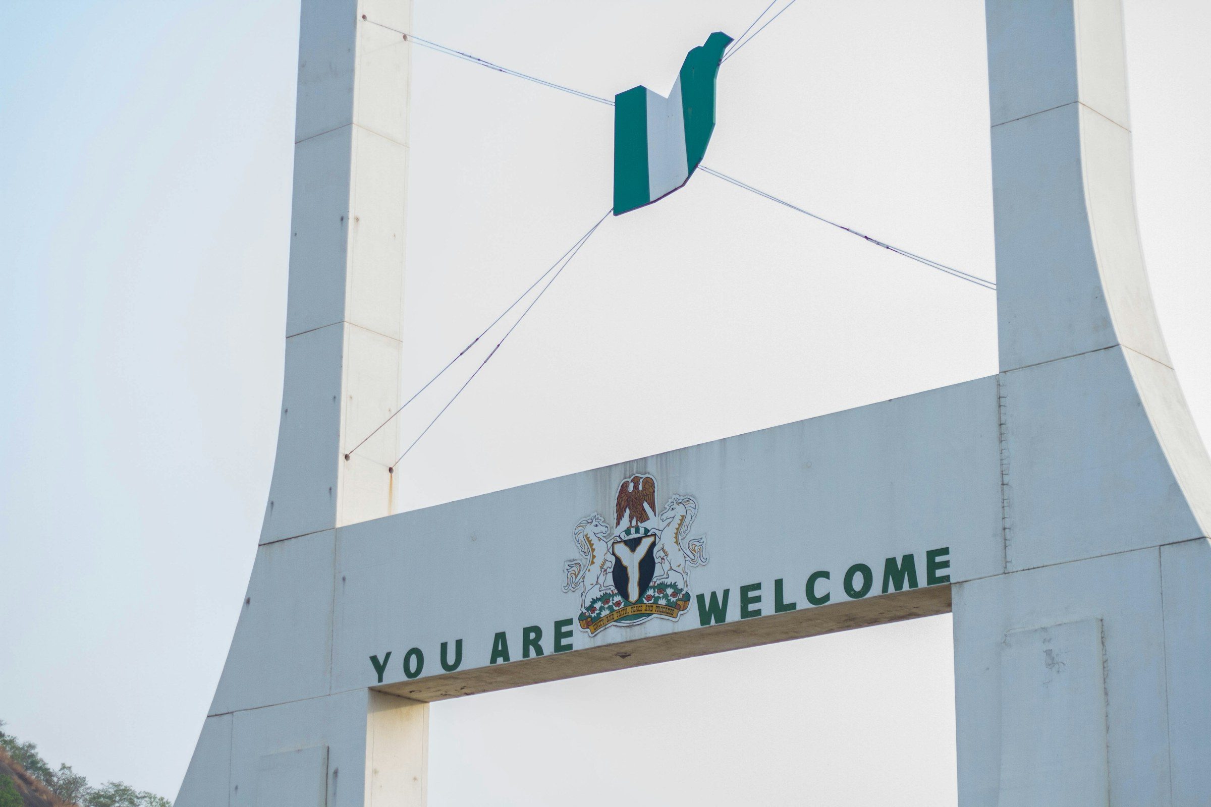 The Abuja city gate, in close-up