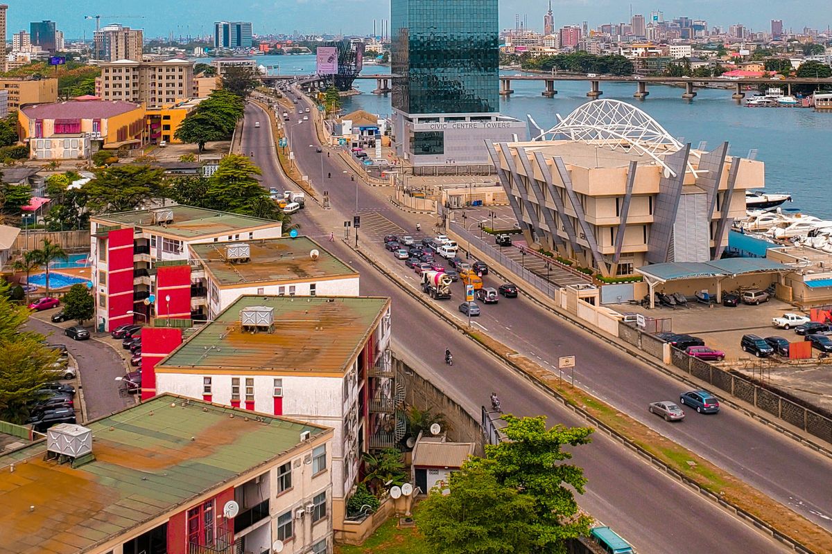 Victoria Island, Lagos, from the air