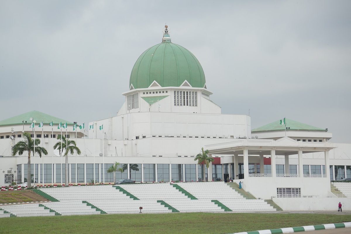 The domed National Assembly building in Abuja