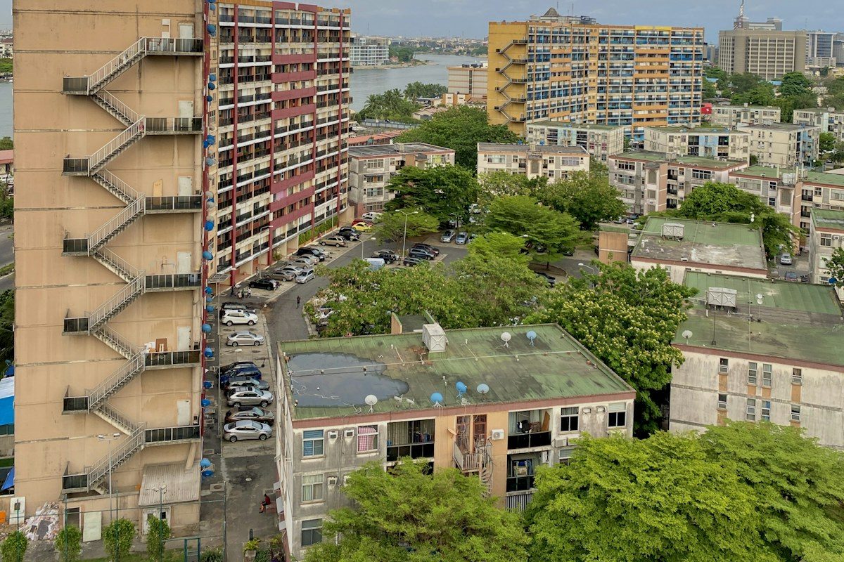A Nigerian city seen from a tall building